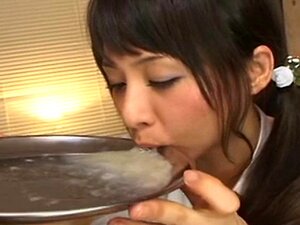 Yuka Osawa drinking cock juice